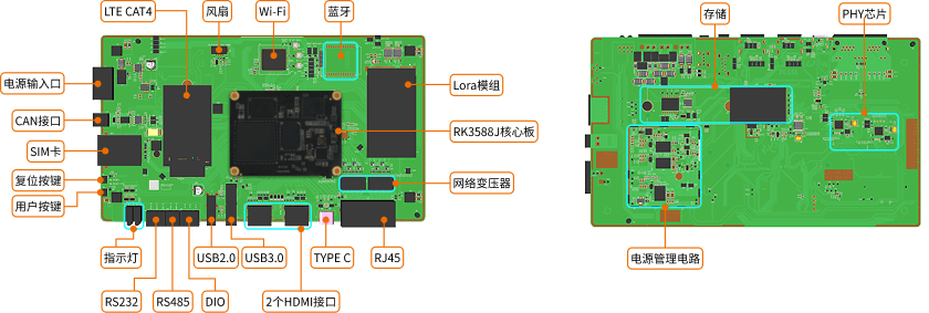 rk3588 agv 智能机器人主板