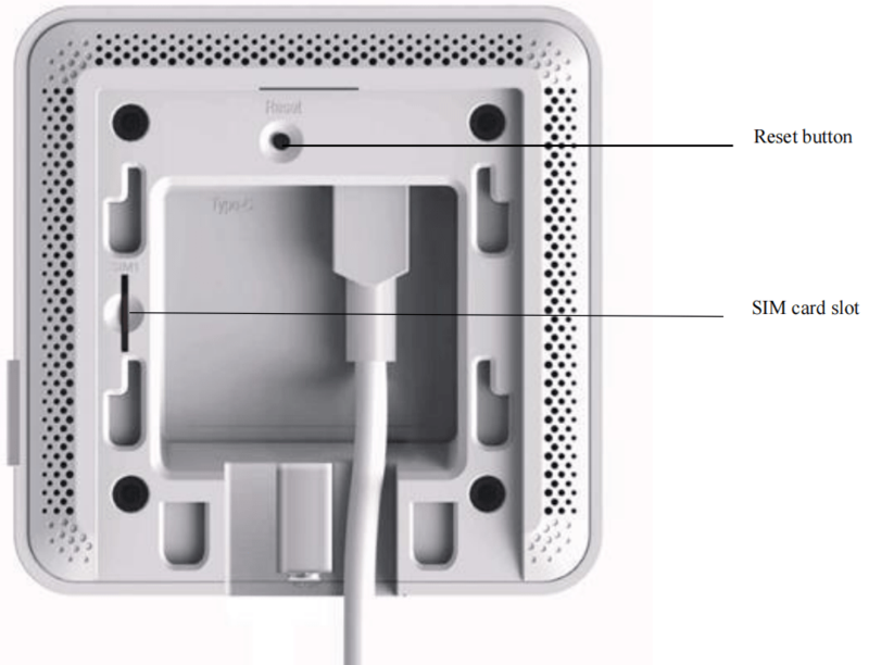 bottom of BLE LTE gateway